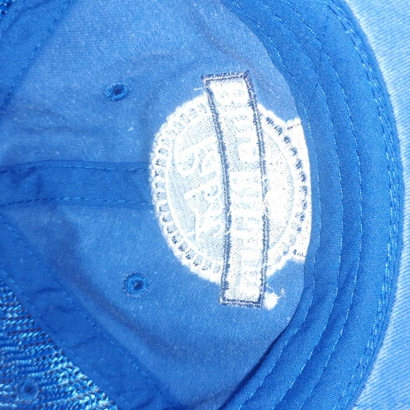 Pabst Blue Ribbon Beer Embroidered Blue Trucker Mesh Strapback Hat - Picture 8 of 9